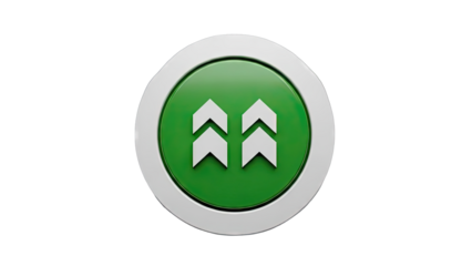 Green Button with Double Up Arrows