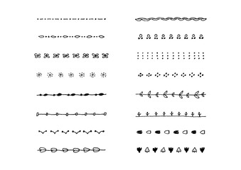 ナチュラルでシンプルな手描きのラインセット5