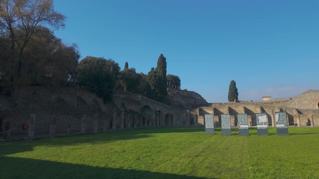 Pompeii reveals the heart of the palaestra, an open area designed for physical activity and gathering