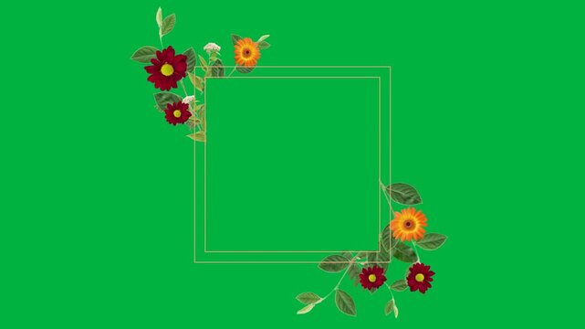 Floral Frame with copy space