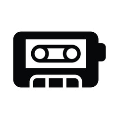 voice recording glyph icon illustration vector graphic.eps