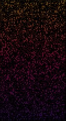 Dynamic Neon Gradient Digital Halftone Pattern on Black Background