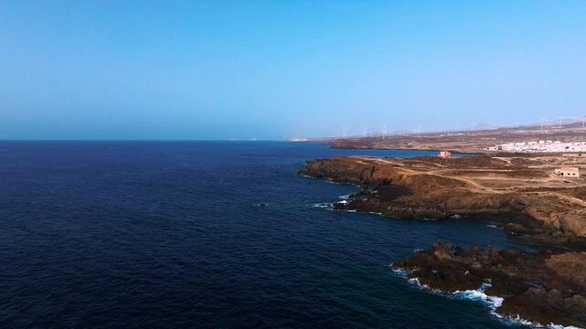 Breathtaking coastal view of Arico in Tenerife, evoking tranquility and awe