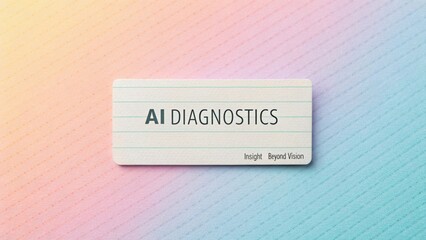 AI Diagnostics Concept with Insight and Beyond Vision on Textured Pastel Background for Innovative Technology and Health