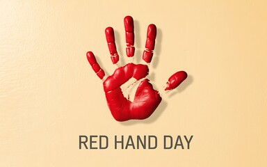 Handprint for red hand day