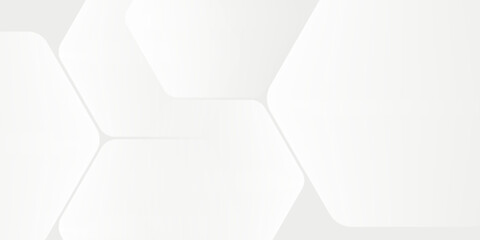 3D white geometric abstract background overlap layer on bright space with rounded rhomb effect decoration