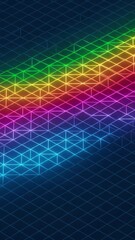 Colorful Neon Grid Background Gradient Abstract Digital. Concept featuring neon, grid, colorful, gradient, abstract.