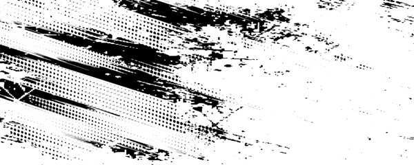 Tire tread marks, wheel textures, tire marks - car racing, motocross, drift, rally, off-road and others. Vector black isolated texture in grunge style with splashes.eps10