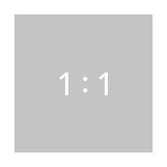 1:1の比率のグレーの四角形のベクター素材。SNSやユーザーアイコンの画像投稿に適した比率のテンプレート