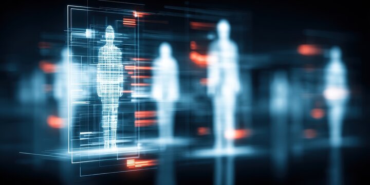 Automated hiring technology using artificial intelligence to scan digital resumes and shortlist talent in modern HR systems