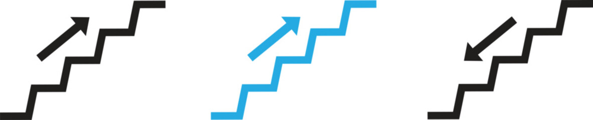 Upward zigzag arrow icons showing growth and progress