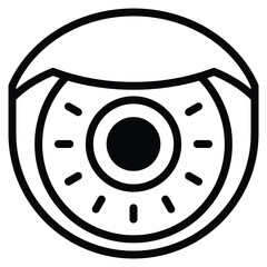 CCTV (Closed-Circuit Television) Icon Line Vector Illustration