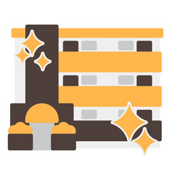 シンプルなマンションのアイコン+キラキラ