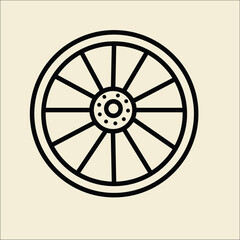 Wheel black and white clipart 