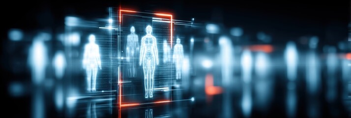 Fototapeta premium Artificial intelligence recruitment platform evaluating digital resume profiles for automated hiring