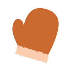 冬の防寒アイテム・シンプルなオレンジの手袋