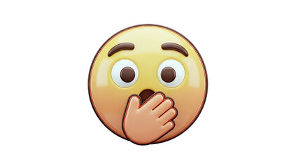 Emoji covering mouth