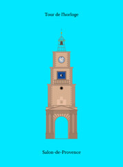 Tour de l'horloge de Salon-de-Provence, France