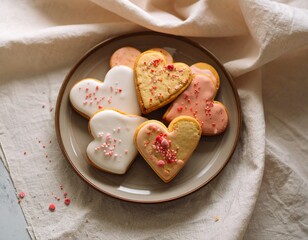 Heart-Shaped Cookies &mdash; Valentine Studio Romance