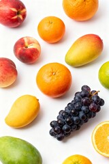 AI Photo Of Many Different Types Of Fruits On A White Background