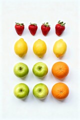 AI Photo Of Many Different Types Of Fruits On A White Background