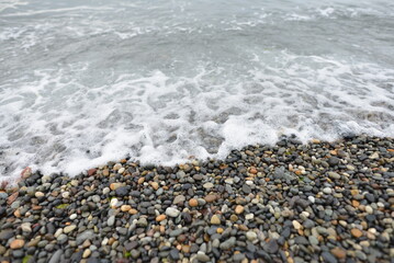 ヒスイ海岸の波打ち際