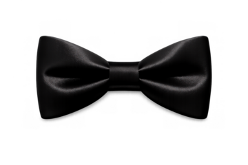 Black bow tie for formal wear, elegant fashion accessory, gentleman's evening dress, business corporate style