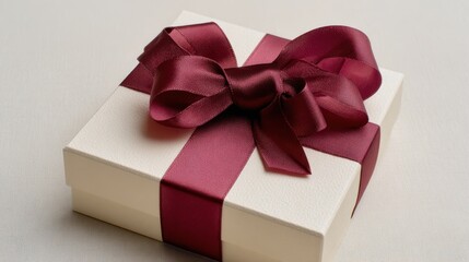 Gift Box With Ribbon in Simple Setting