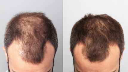 Straight and Curly Hair Texture Comparison View