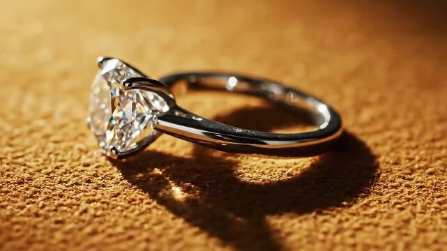 Elegant solitaire diamond ring