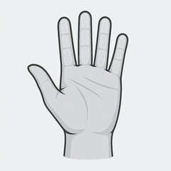 Obraz premium Hand gesture with five fingers raised