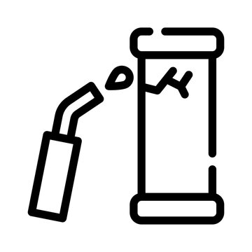 plumbers torch line icon