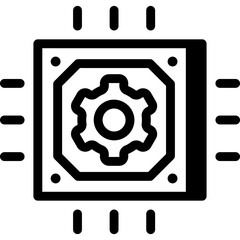 artificial intelligence illustration, chipping technology, ai generation, vector icon