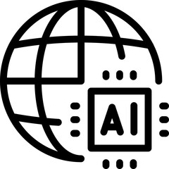artificial intelligence illustration, chipping technology, ai generation, vector icon