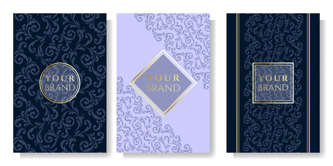 A set of posters with vintage patterns