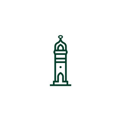 Obraz premium Minimalist lighthouse icon vector illustration on white background