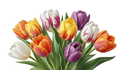 Vibrant tulips bouquet for mother's day celebration and gift ideas
