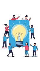 Teamwork and Creativity with Lightbulb.