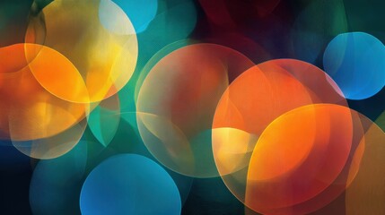 Colorful abstract background with glowing circles and lines
