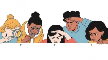 Group of People Stressed at Work.