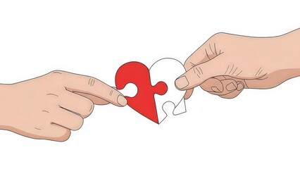 Hands Connecting Puzzle Pieces Together.