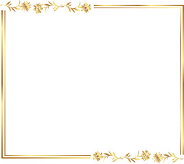 frame with leaves gold border Golden Border Warm Color Frame