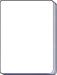 A clean, white rectangle with rounded corners and layered edges
