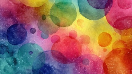 Colorful watercolor circles abstract background texture