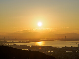 神戸渦森台展望公演からの夜明け