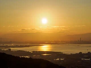 神戸渦森台展望公演からの夜明け