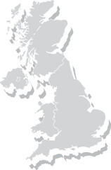 Fototapeta premium United Kingdom Map Isolated on White Background