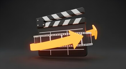 Film production and movie making progress, creative cinema industry development and growth