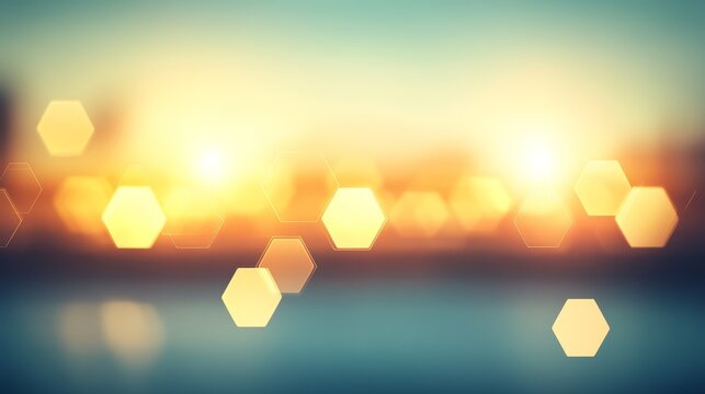 Dynamic abstract background with interlocking hexagons modern geometric digital art futuristic design wallpaper. - Powered by Adobe