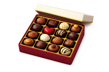Gourmet chocolate box with assorted truffles for gift giving and special occasions